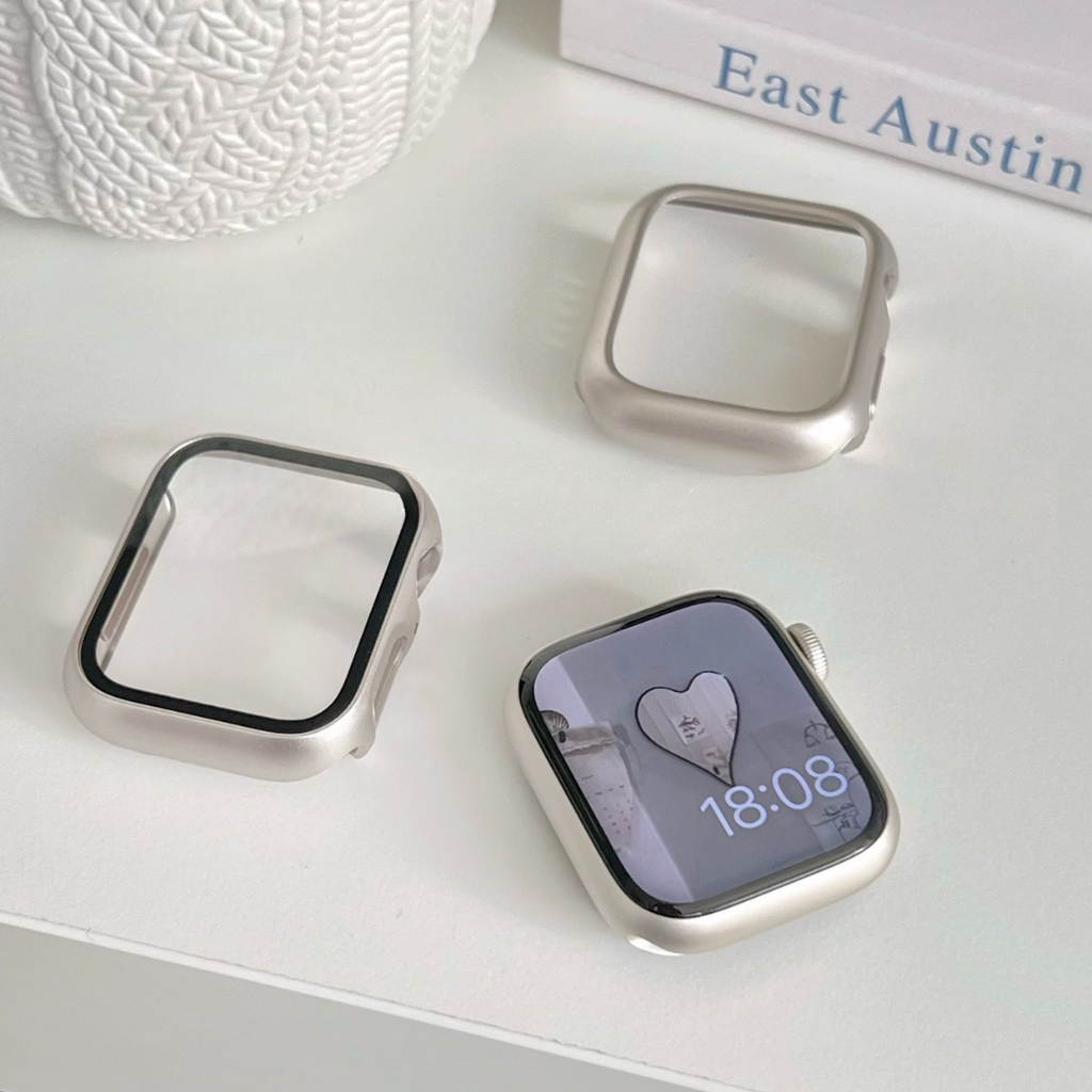 เคสนาฬิกาข้อมือ กระจก กันชนหน้าจอ สําหรับ Apple iWatch case Series 9 Ultra 2 SE 6 5 4 44 มม. 40 มม. 44 มม. 40 มม.