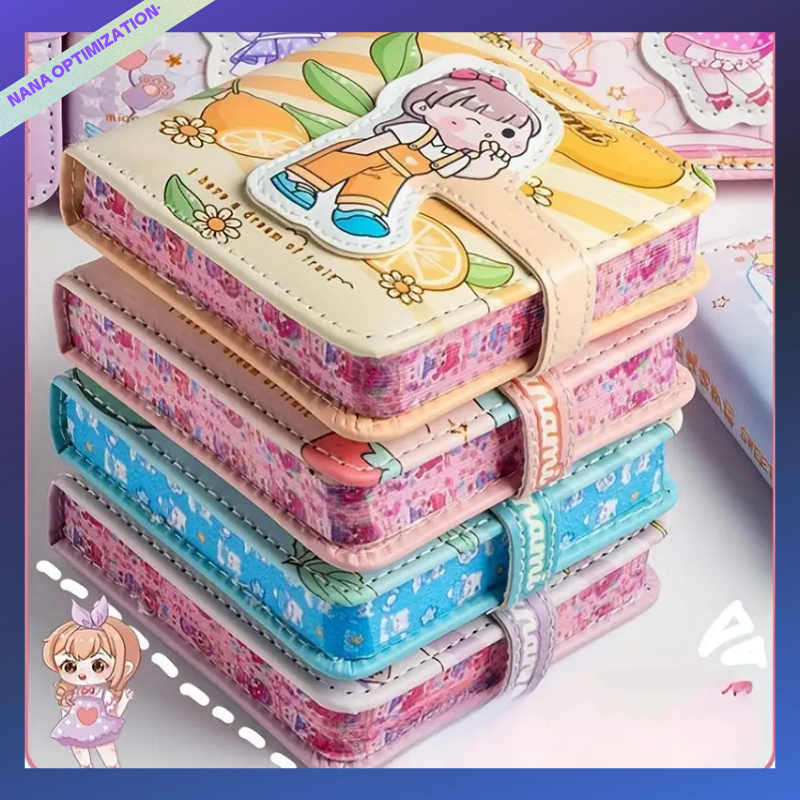 สมุดบันทึกเครื่องเขียน ลายการ์ตูนหัวใจน่ารัก แบบสร้างสรรค์ สีชมพู และสีฟ้า สําหรับเด็ก