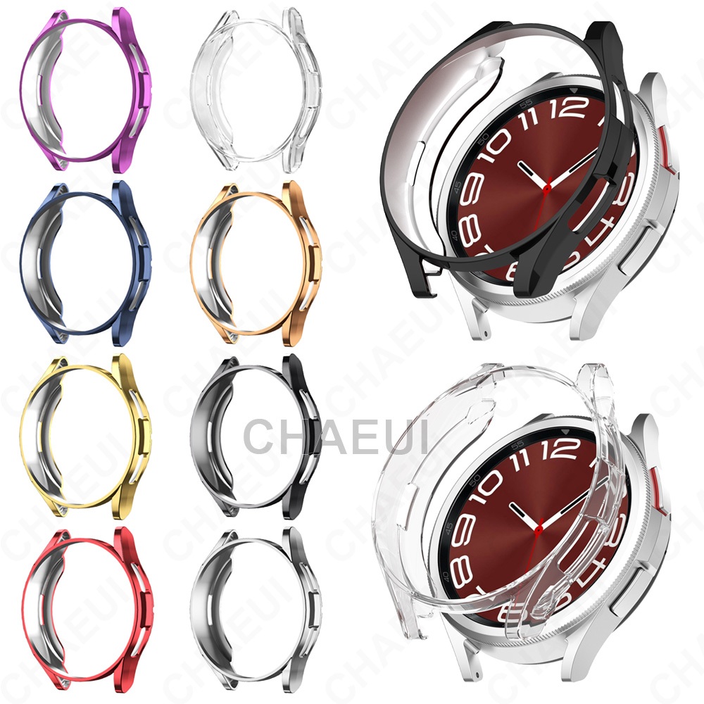 เคสป้องกันหน้าจอ TPU แบบครึ่ง สําหรับ Galaxy Watch 6 4 Classic 47mm 43mm 42mm 46mm
