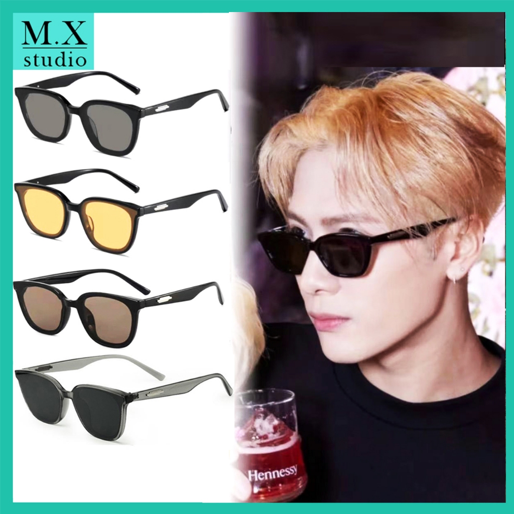 【❤️Jackson Wang❤️】COD❤️ใหม่ แว่นตากันแดด กรอบหนา ทรงสี่เหลี่ยม สีดํา สไตล์วินเทจาย และผู้หญิง LILIE
