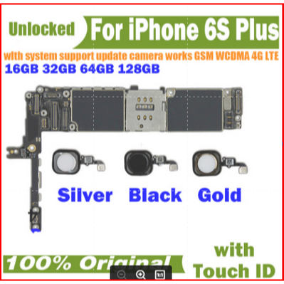 เมนบอร์ด ปลดล็อกแล้ว ของแท้ ไม่มี Touch ID พร้อมชิป และบอร์ดลอจิก 16gb 32GB 64gb 128GB สําหรับ iphon