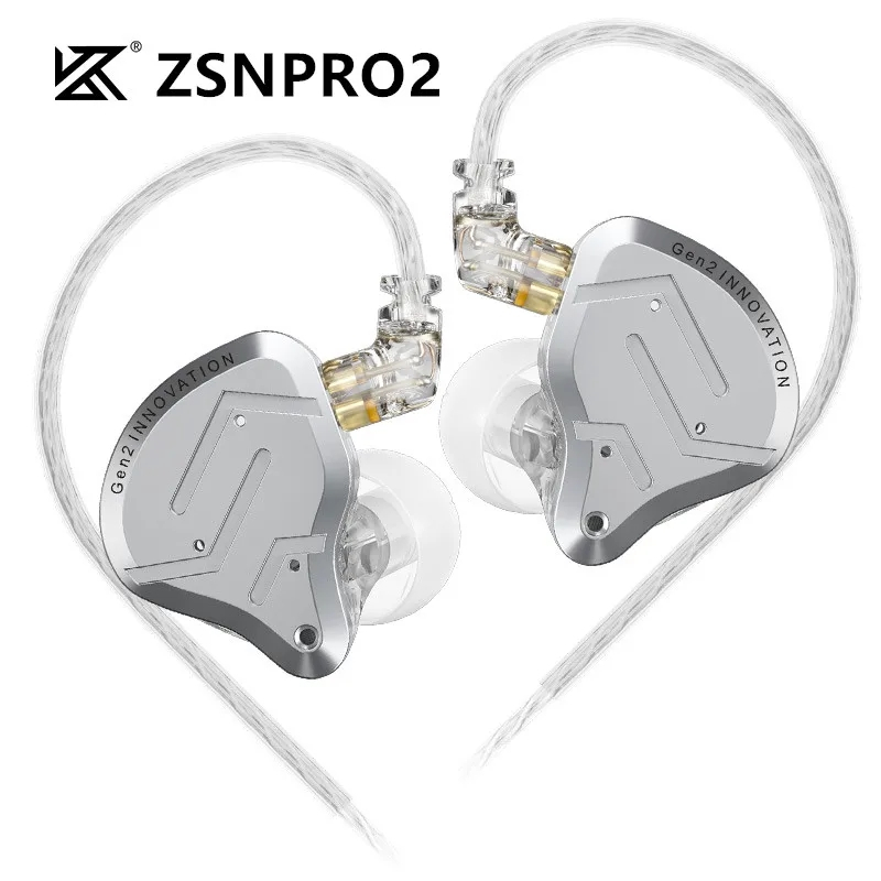 Kz ZSN Pro 2 1BA+1DD หูฟังอินเอียร์ ไฮบริด HIFI เบส มอนิเตอร์โลหะ KZ ZSNPro 2 ZSNPRO2