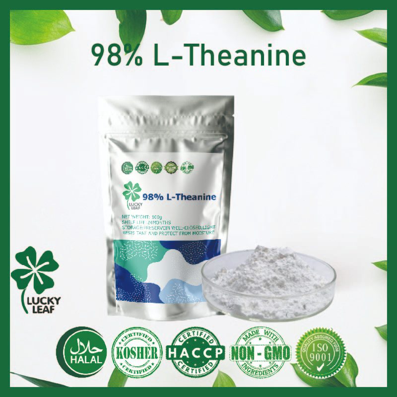 98% L- ผงธานีน / เครื่องช่วยนอนหลับ / บรรเทาอารมณ์ & ป้องกันความวิตกกังวล / สารสกัดจากชาเขียว