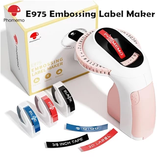 [Local Stock] Phomemo E975 เครื่องทําฉลาก ลายนูน หลากสี  เครื่องทําฉลากสติกเกอร์ ลายนูน 3D มีกาวในตัว แบบพกพา DIY