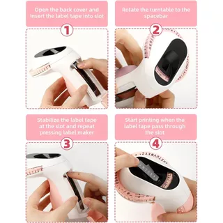 คู่มือเครื่องพิมพ์ดีด 3D ลายนูนป้าย Maker พร้อมเทป, Phomemo E975 แบบพกพาติดฉลากเครื่อง DIY สติกเกอร์ติดด้วยตนเอง
