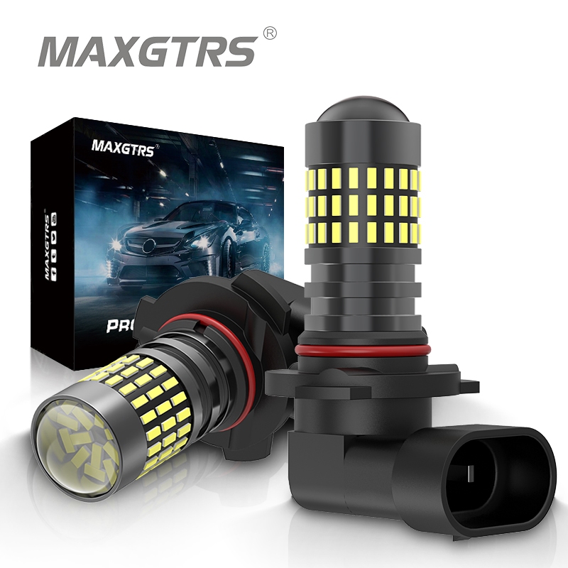 Maxgtrs หลอดไฟตัดหมอก Led H8 H11 9005 9006 H10 ชิป 3014 6000K สีขาว สําหรับรถยนต์ 2 ชิ้น