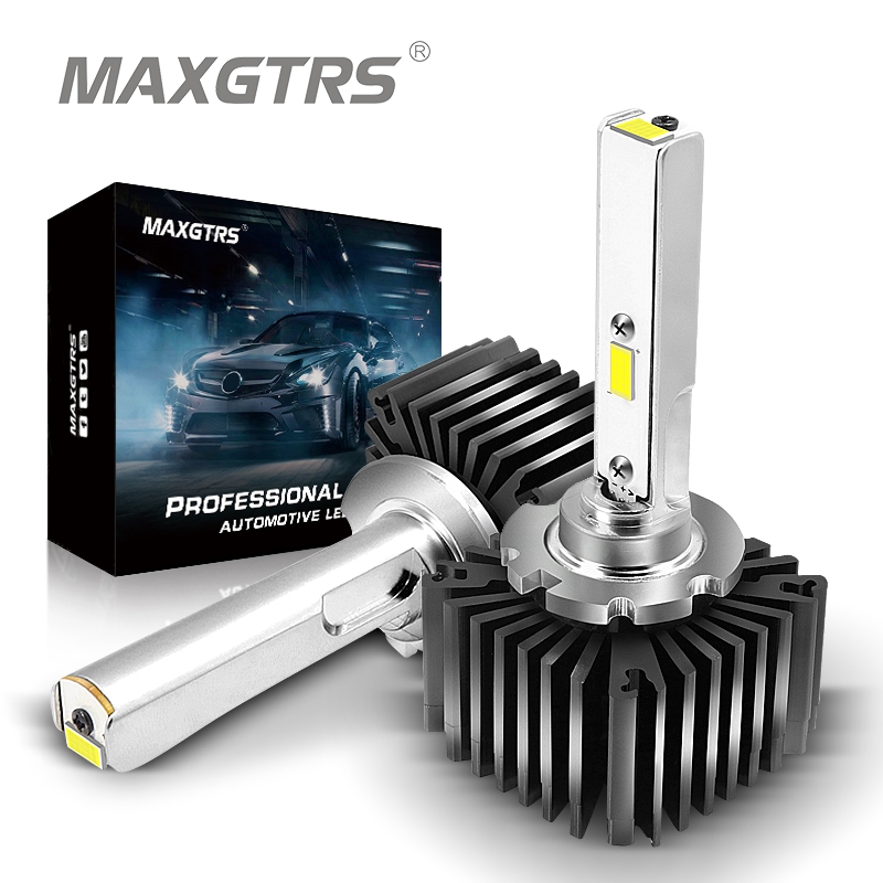 Maxgtrs หลอดไฟหน้ารถยนต์ LED 100W 6000K HID D1S D2S D3S D4S สําหรับ Volkswagen Audi Benz BMW 2 ชิ้น