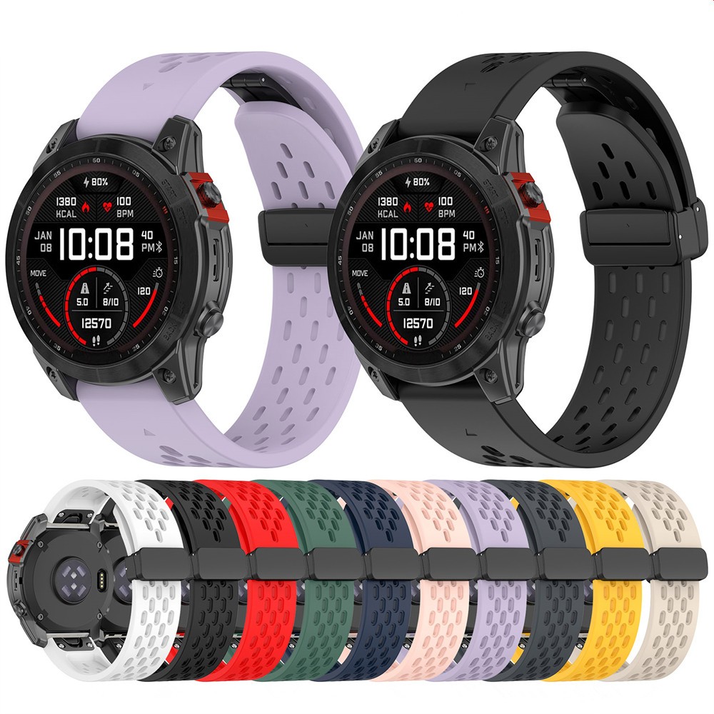 สายนาฬิกาข้อมือซิลิโคน แบบพับได้ ขนาด 20 มม. 26 มม. สําหรับ Garmin descent mk3i descent mk3