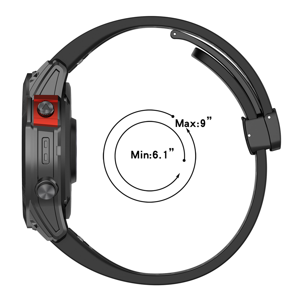สายนาฬิกาข้อมือซิลิโคน แบบพับได้ ขนาด 20 มม. 26 มม. สําหรับ Garmin descent mk3i descent mk3