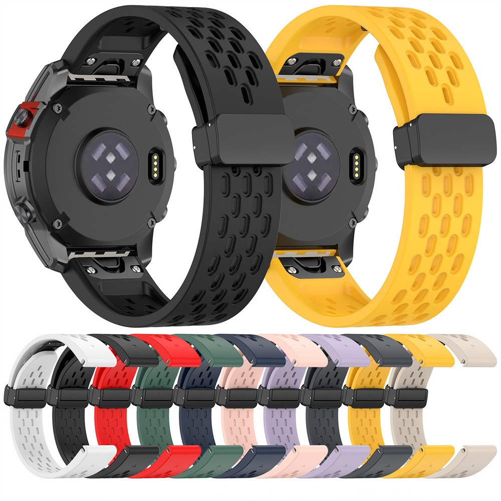 สายนาฬิกาข้อมือซิลิโคน แบบพับได้ ขนาด 20 มม. 26 มม. สําหรับ Garmin descent mk3i descent mk3