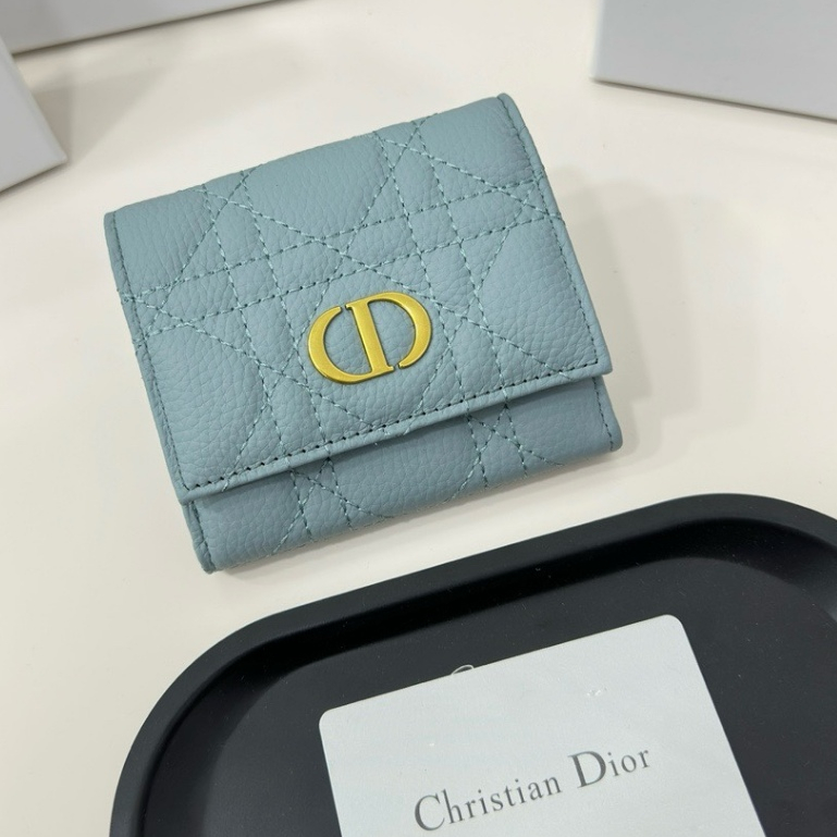 Dior ใหม่ กระเป๋าสตางค์ พับได้ อเนกประสงค์ ของแท้ สําหรับผู้หญิง