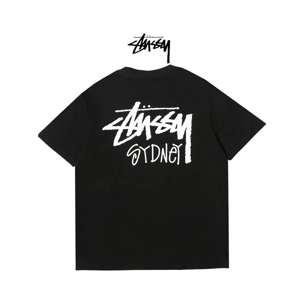 Meichao ยี่ห้อ Stussy เสื้อยืดแขนสั้น Sydney พิเศษผู้ชายและผู้หญิงคู่ชุด Stussy TEE เยาวชน