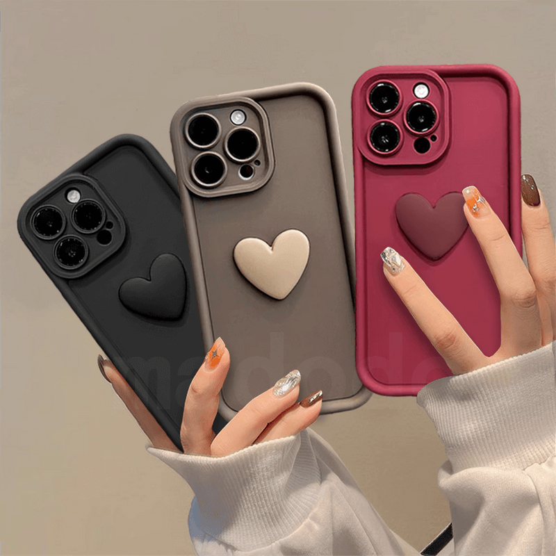 เคส Huawei Honor X9B X9A X8A X8 5G X6 X6S X7A X7 X5 X6A 4G Nova Y91 Y90 Y70 Y71 Plus Y61 High Quality Thicken Edge Tpu Shockproof Soft Phone Case Cute Love Heart Solid color Simple Anti-fall Back Cover JGS 06