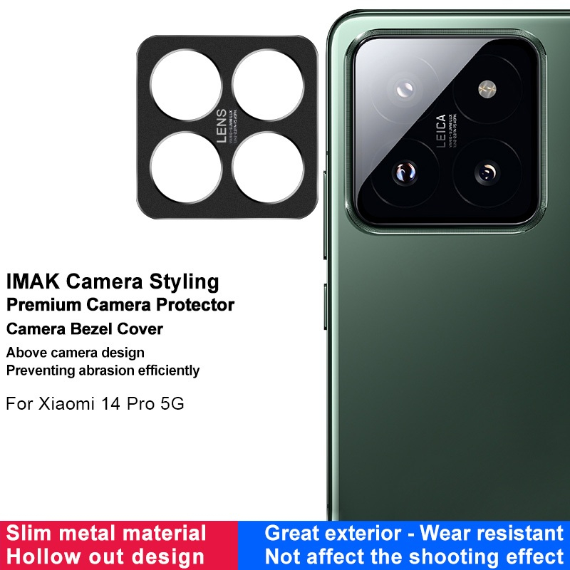 ตัวป้องกันเลนส์กล้อง สําหรับ Xiaomi Mi 14 Pro 5G โลหะผสมอลูมิเนียม โลหะ แหวนเลนส์ ป้องกัน Imak ฝาครอบด้านหลัง เลนส์กล้อง แหวนกรอบฟิล์ม