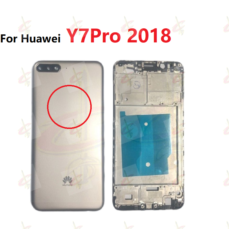 บอดี้ Body ฝาหลัง เคสกลาง กรอบหน้าจอ LCD สําหรับ Huawei Y7 Pro 2018