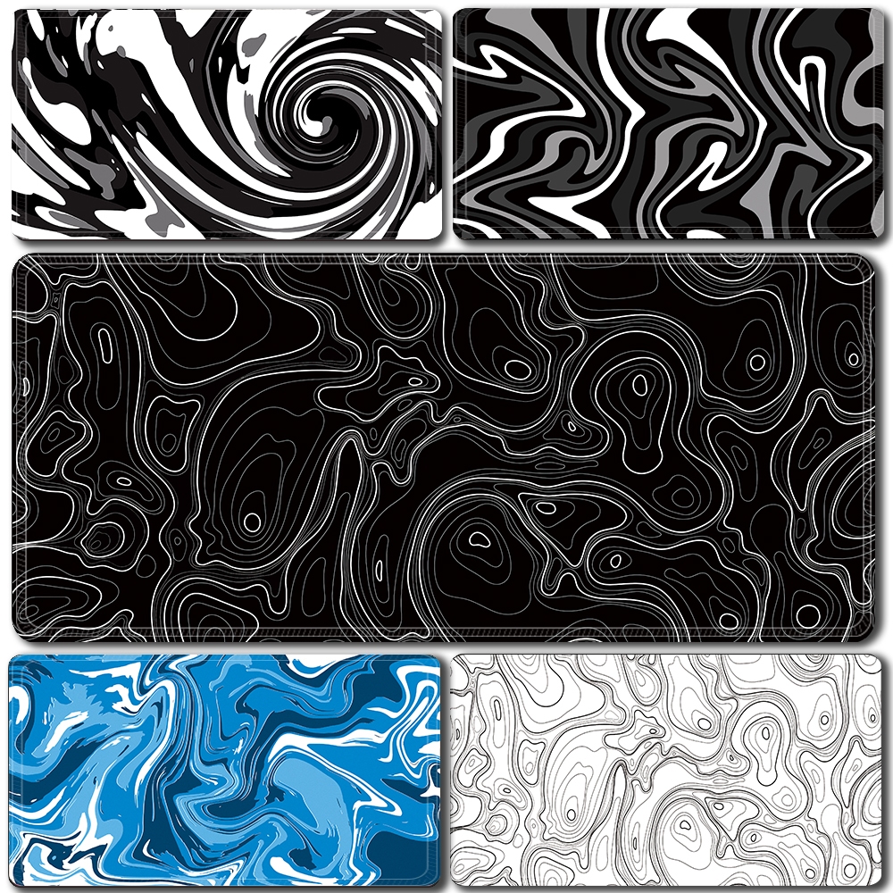 Topographic แผ่นรองเมาส์ ยางธรรมชาติ ขนาดใหญ่ กันน้ํา สําหรับเล่นเกม คีย์บอร์ด