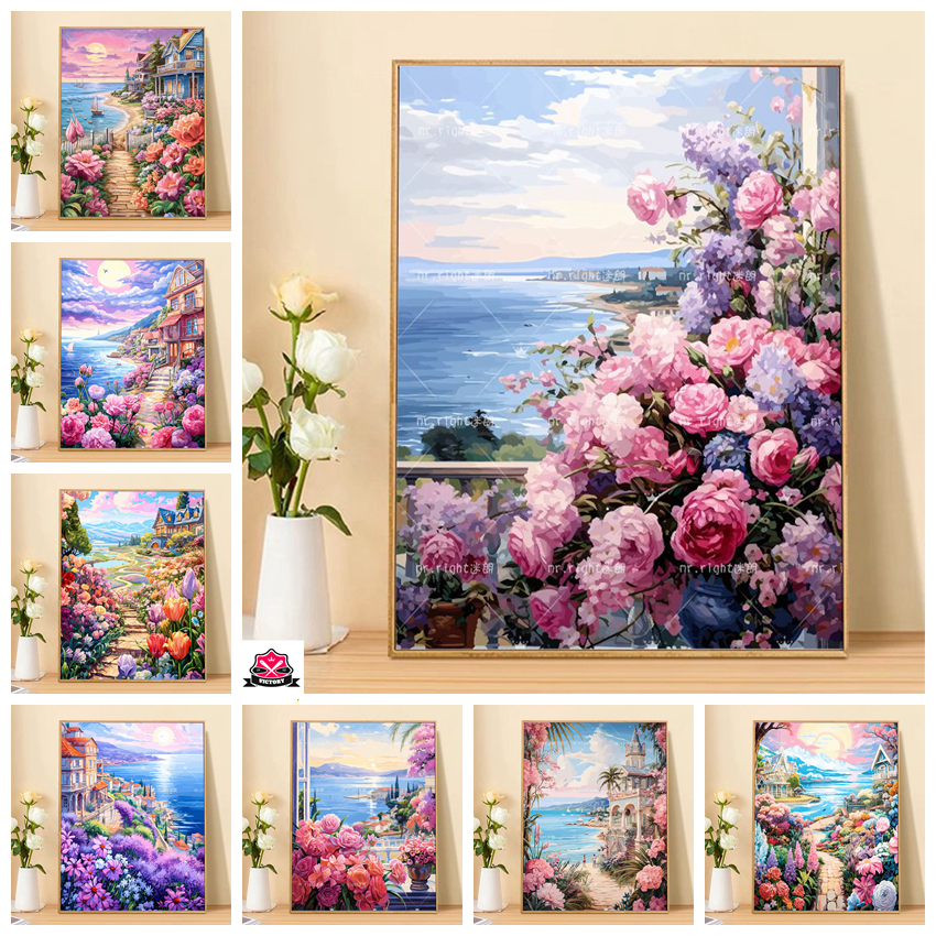 Victory -30*40cm/40*50cm-รูประบายสี-ภาพวาดสีน้ํามันดิจิตอล รูปภูมิทัศน์ดอกไม้ บรรเทาความเบื่อหน่าย สําหรับตกแต่งบ้าน diy--ระบายสีตามตัวเลข วิว--สมุดระบายสีตามตัวเลข--ระบาย สี ตาม ตัวเลข สั่ง ทํา--ภาพระบายสีตามตัวเลข--ระบายสีตามตัวเลข-