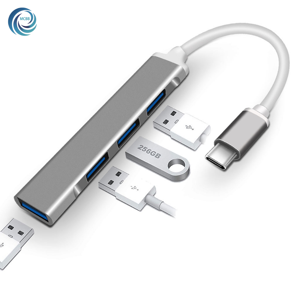 MCBB USB ความเร็วสูง 4 พอร์ตฮับ USB 3.0 Type-C HUB Adapter สำหรับ PC แล็ปท็อปอุปกรณ์เสริมคอมพิวเตอร์