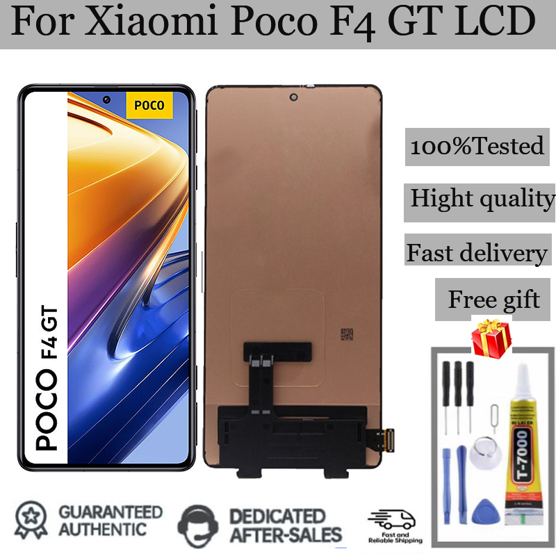 ของแท้ หน้าจอ 6.67 นิ้ว สําหรับ Xiaomi Poco F4 GT 21121210G หน้าจอสัมผัสดิจิทัล Lcd พร้อมกรอบ แบบเปลี่ยน สําหรับ Poco F4 GT