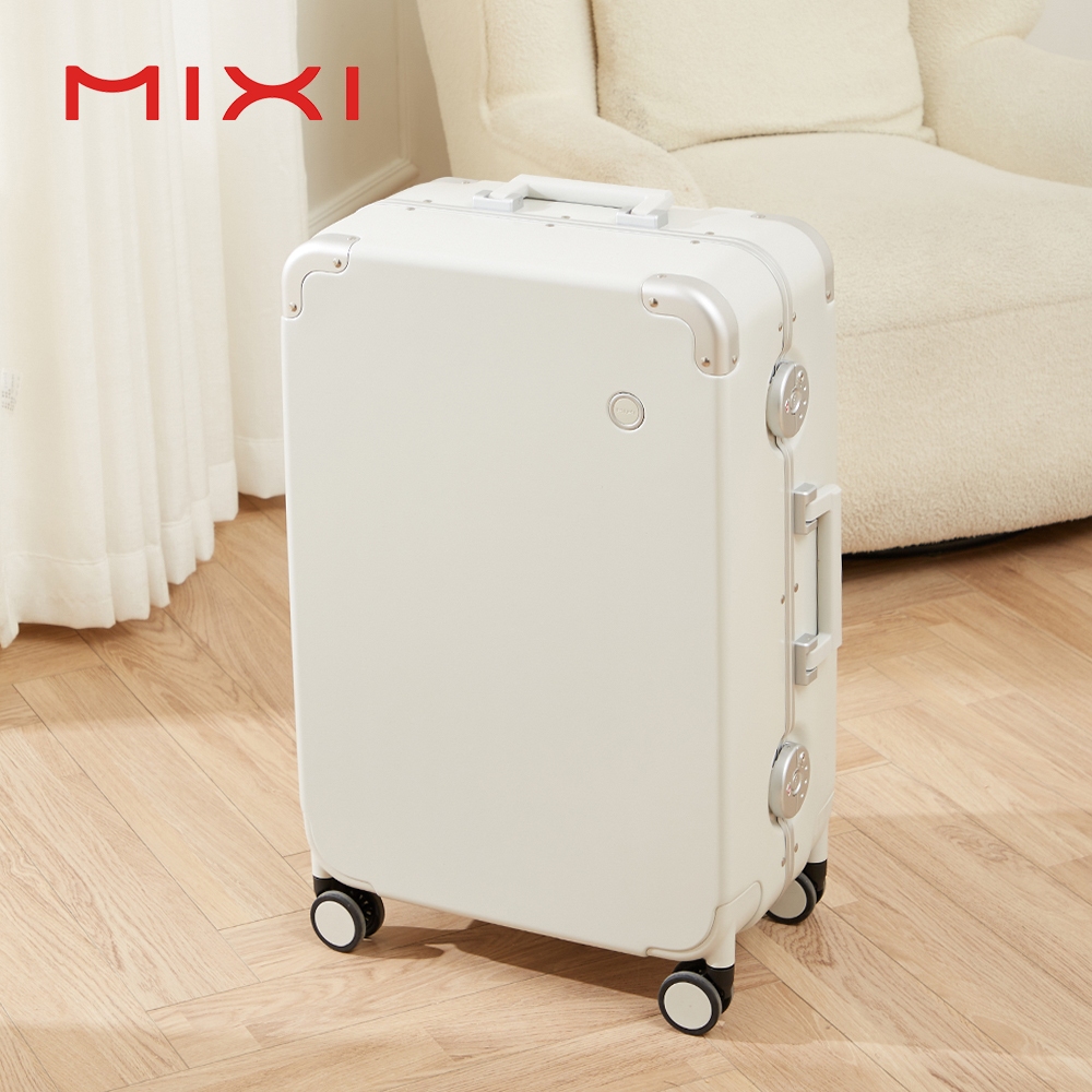Mixi 20" กระเป๋าเดินทางแบบไม่มีซิปพร้อมกรอบอลูมิเนียม TSA ล็อคกันขโมยทนทานพกพากระเป๋าเดินทาง M9281