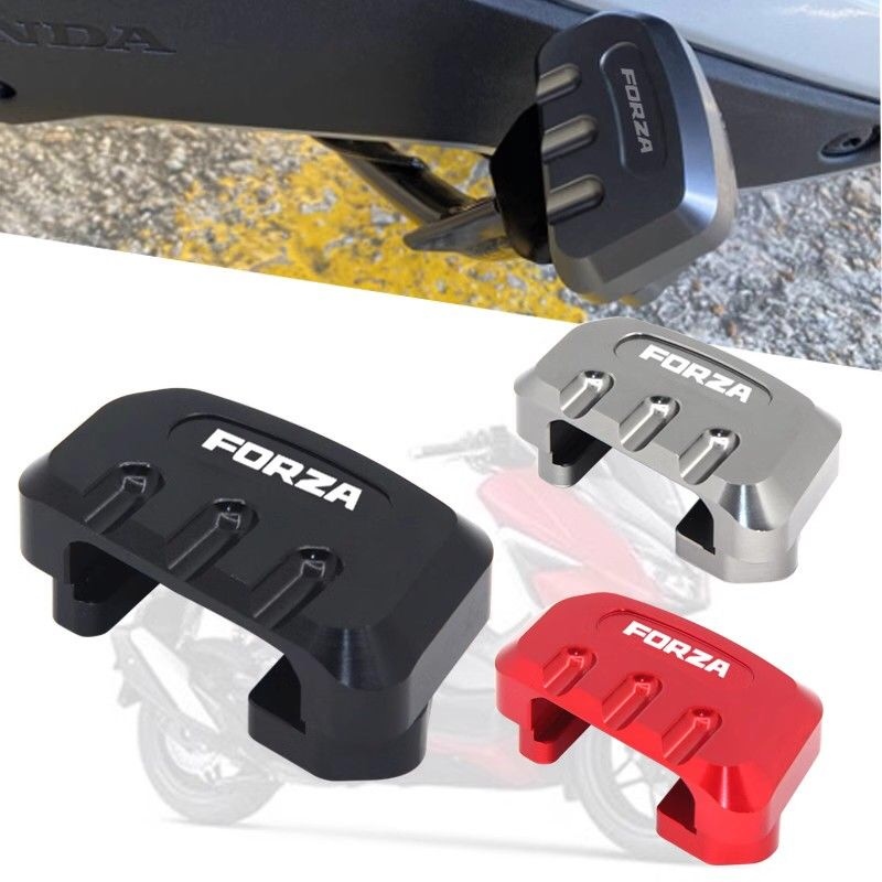 ครอบขาตั้งคู่ FORZA350 กันลื่น CNC ตีนเป็ด อะไหล่มอเตอร์ไซค์ FOR HONDA Forza300 2018- 2023