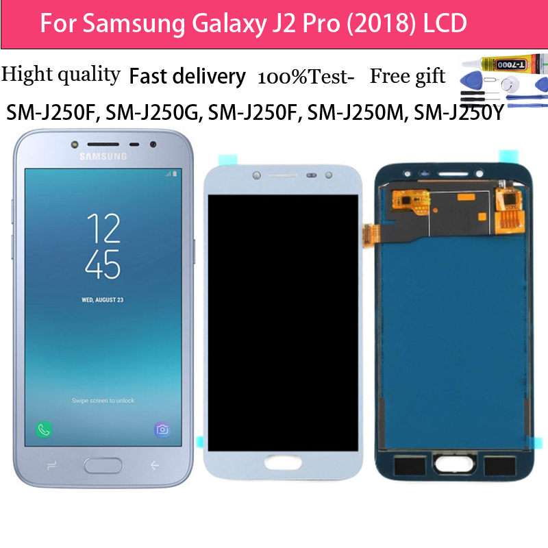 ชุดประกอบหน้าจอสัมผัส LCD สําหรับ Samsung Galaxy J2 Pro 2018 J250 SM-J250 j2Pro J250F