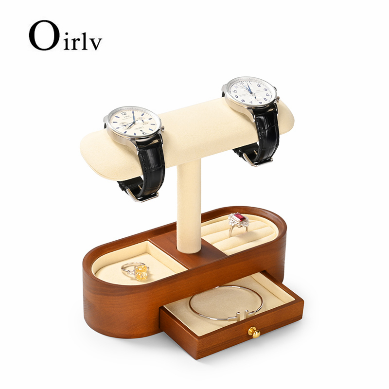 Oirlv ชั้นวางเครื่องประดับ แหวน สร้อยข้อมือ แบบไม้ SM212 SM214