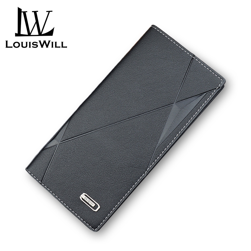Louiswill กระเป๋าสตางค์ ใบสั้น หนัง PU ใบยาว พับได้ ความจุเยอะ ใส่บัตรได้หลายใบ สไตล์นักธุรกิจ สําหรับผู้ชาย