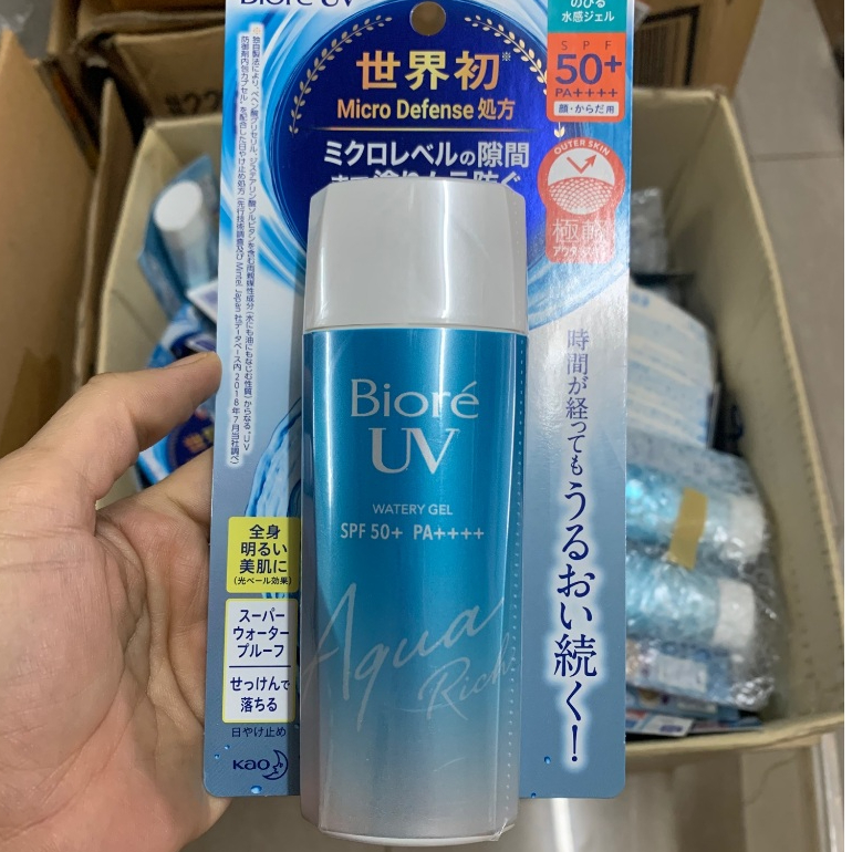 【ของแท้ 100%】biore Biore UV Aqua Rich Watery Gel SPF50+ PA++++ 90 มล. ครีมกันแดด กันแดดหน้า ควบคุมความมัน กันแดดหน้า