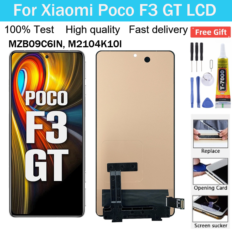 อะไหล่หน้าจอสัมผัส LCD แบบเปลี่ยน สําหรับ Xiaomi poco F3 GT MZB09C6IN M2104K10I