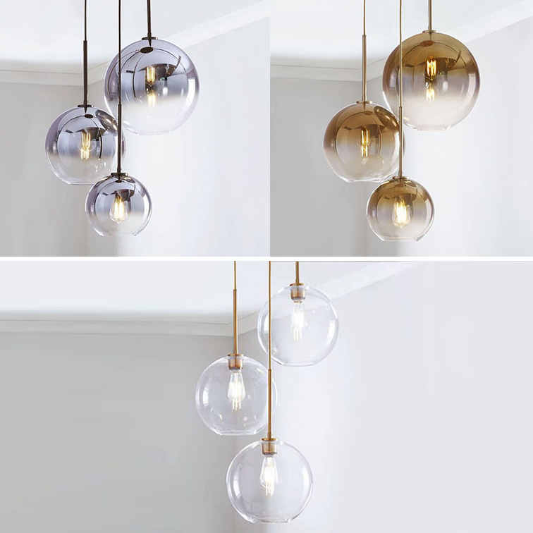 888 Nordic จี้แก้วโมเดิร์น Led Bar แขวนร้านอาหารโคมระย้าโคมไฟเพดาน Droplights