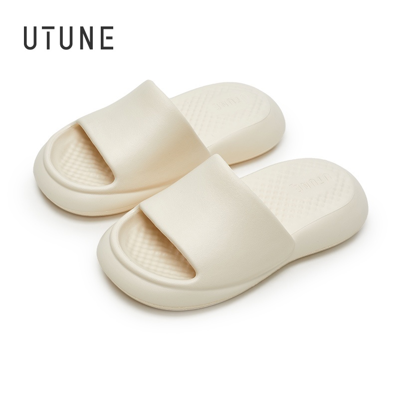 UTUNE รองเท้าแตะสไลด์ กันลื่น เสียงเงียบ เหมาะกับใส่ในบ้าน ห้องน้ํา สําหรับผู้หญิง และผู้ชาย