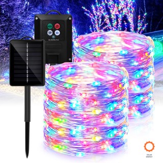 สายไฟหิ่งห้อย LED พลังงานแสงอาทิตย์ กันน้ํา 8 โหมด 42 ม. 32 …