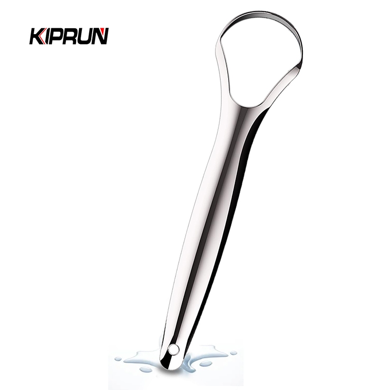 Kiprun ที่ขูดลิ้น สเตนเลส ทําความสะอาดลิ้นปาก ใช้ซ้ําได้ เครื่องทําลมหายใจสดชื่น