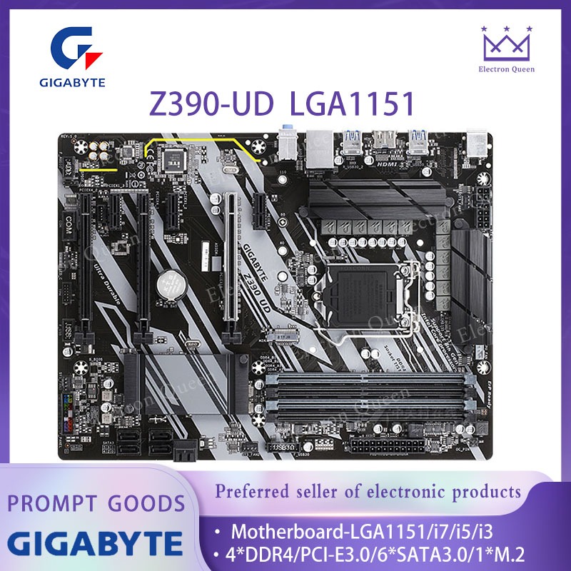 [คลังสินค้าพร้อม] GIGABYTE Z390-UD LGA 1151 4 * DDR4 รองรับ Dual Channel พร้อมอินเทอร์เฟซ M.2 6 * อิ
