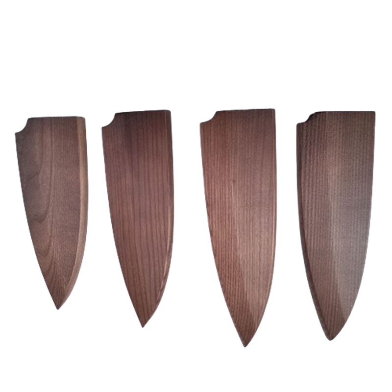 ญี่ปุ่น Chef Sheath Deba Blade Guard Wood Saya Sushi Cover Case ไม้วอลนัท Magnetic Storage Case