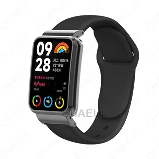 สายรัดซิลิโคนพร้อมการเปลี่ยนสร้อยข้อมือเคสสําหรับ Xiaomi Smart Band 8 9 10 Pro / Mi Band 7 Pro / Xiaomi Smart Band 8 9 Active