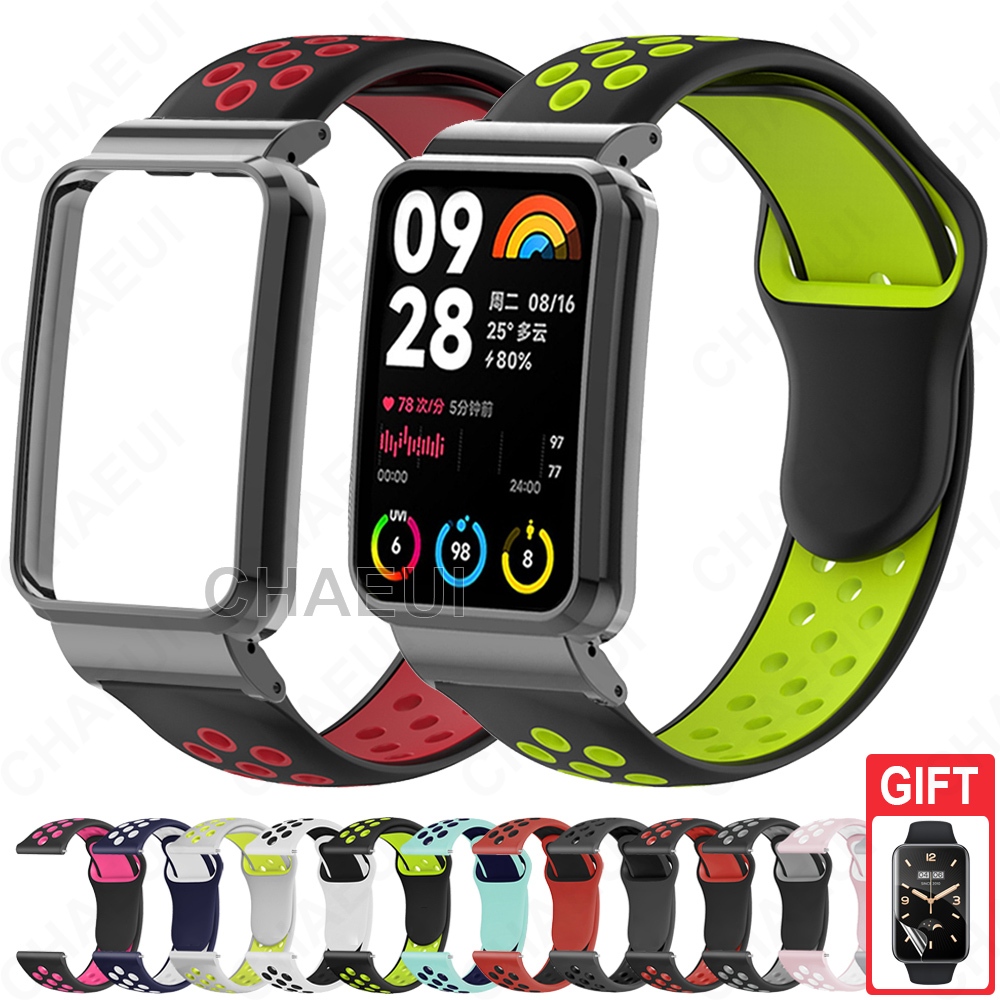 สายรัดซิลิโคนกรณีสร้อยข้อมือเปลี่ยนวงสําหรับ Xiaomi Smart Band 9 8 Pro / Mi Band 7 Pro / Xiaomi Smart Band 8 9 Active