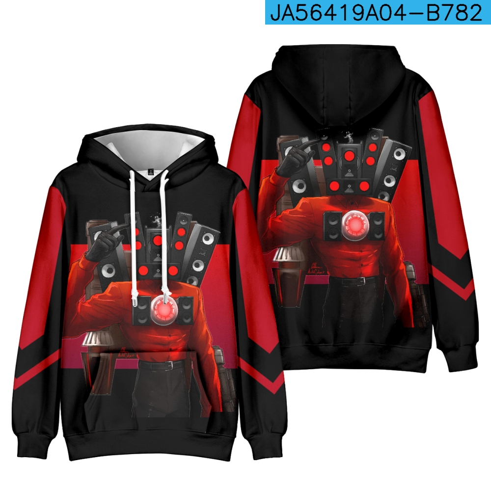 Skibidi เสื้อผ้าห้องน้ําเสื้อกันหนาว Toiletman Hoodie Hoodie แขนยาวเด็ก Hoodie