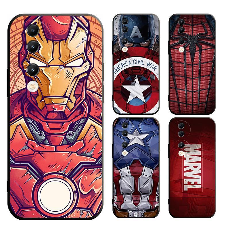 เคส honor 200 90 70 50 lite Pro smart 4G 5G นิ่ม ลาย Iron Man Captain America สําหรับ