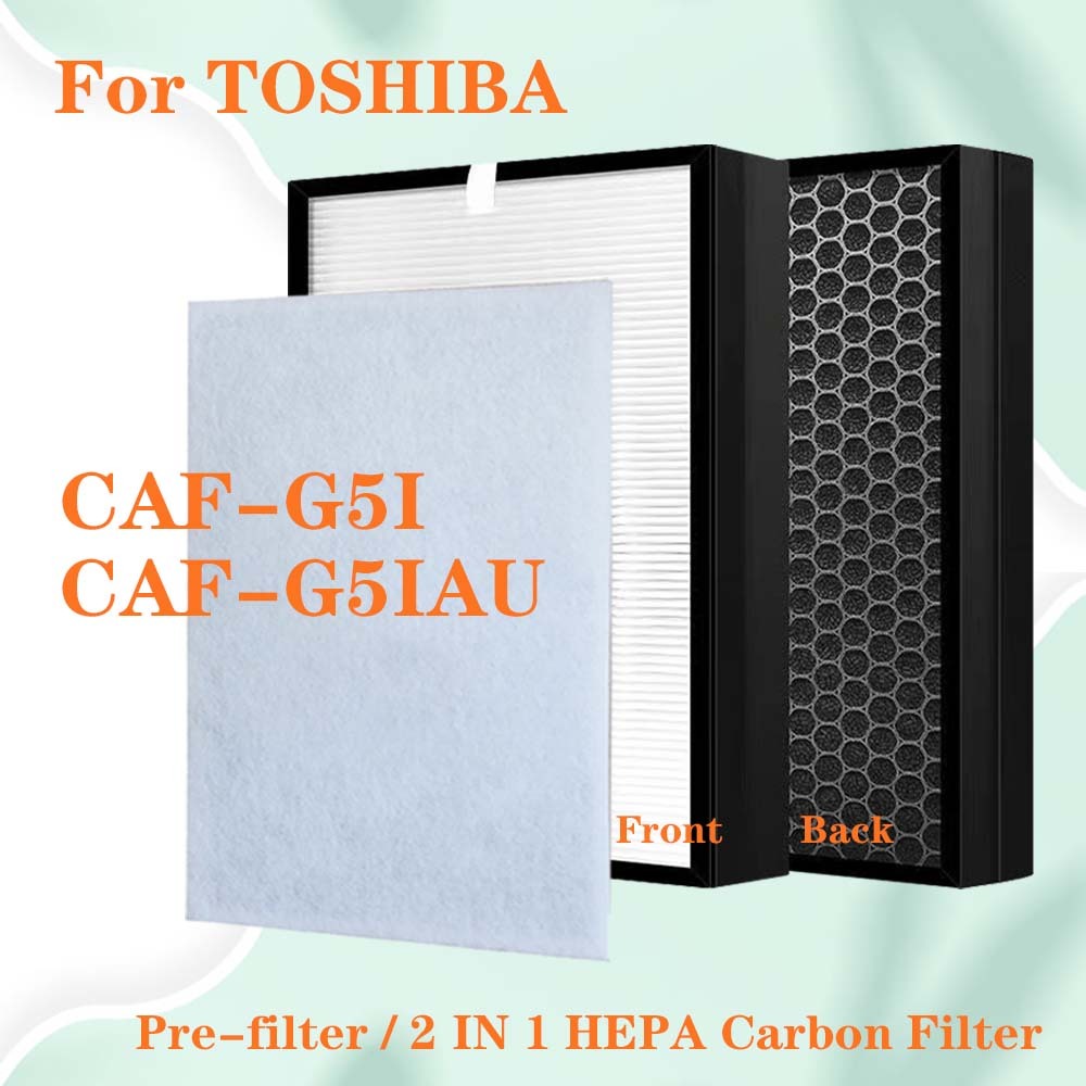 แผ่นกรองอากาศคาร์บอน HEPA แบบเปลี่ยน สําหรับเครื่องฟอกอากาศ Toshiba CAF-G5I CAF-G5IAU