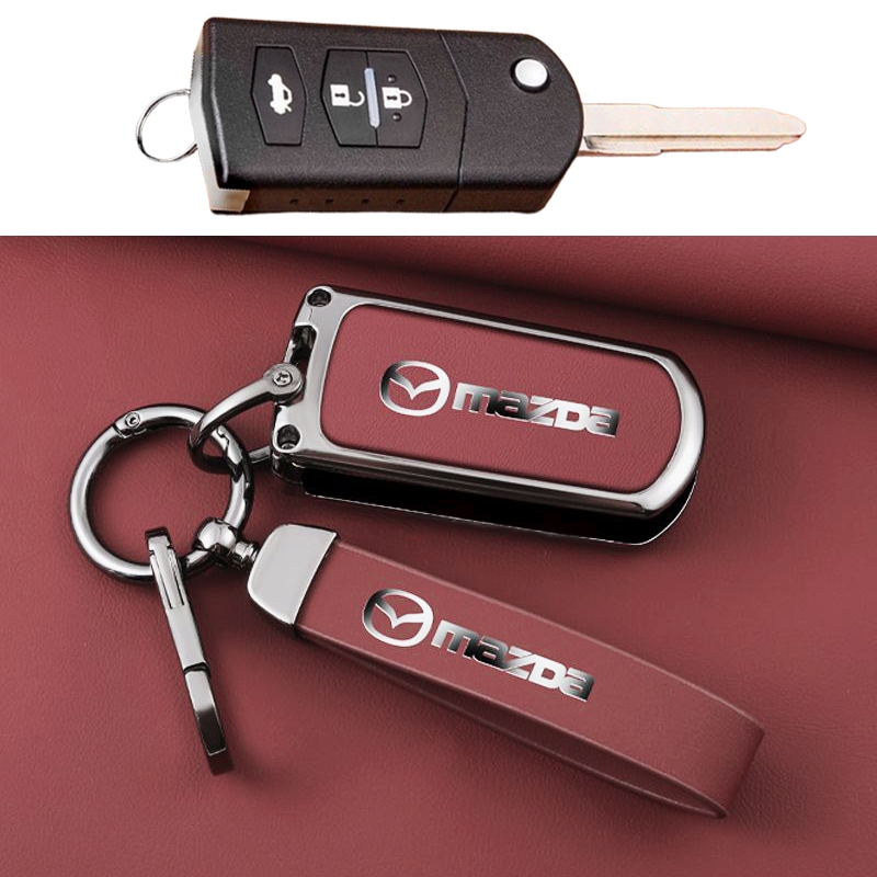 เคสกุญแจรีโมทรถยนต์ แบบพับได้ 2 3 ปุ่ม อุปกรณ์เสริม สําหรับ Mazda 2 3 6 2012 2013 2014 2015 Old style Mazda 6