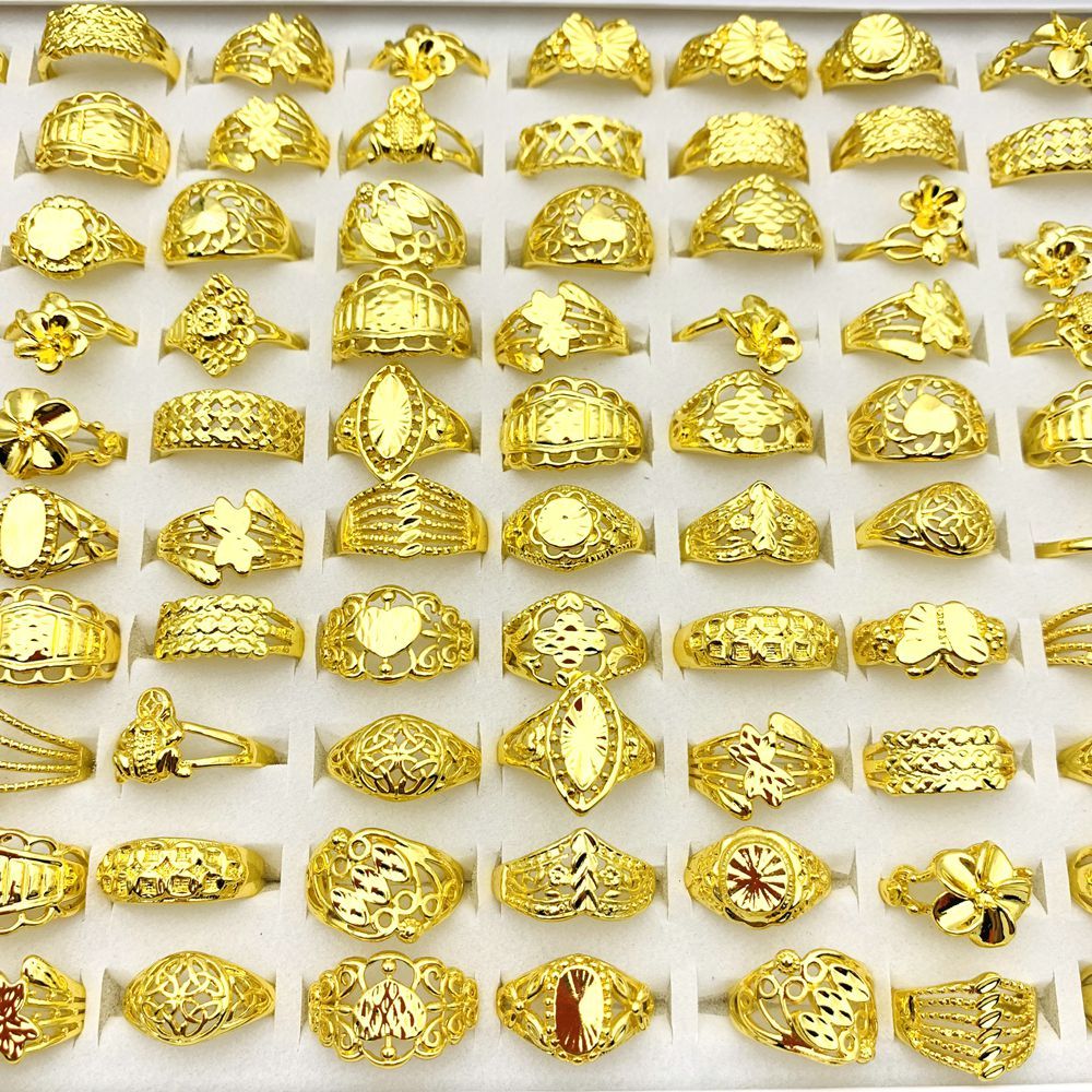 20ชิ้นแหวนทองสําหรับผู้หญิงแกะสลักแบบแฟชั่นเครื่องประดับของขวัญพรรค