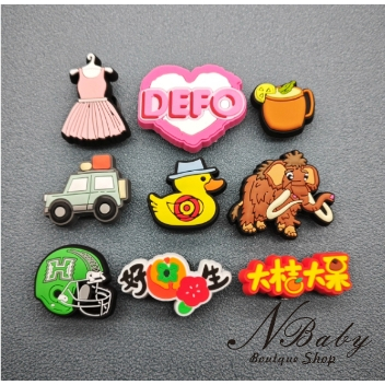 Nbaby ใหม่ crocs jibbitz Charms / รองเท้าแตะ คุณภาพสูง / jibbitz Set / crocs jibbitz / Birthdaypresent