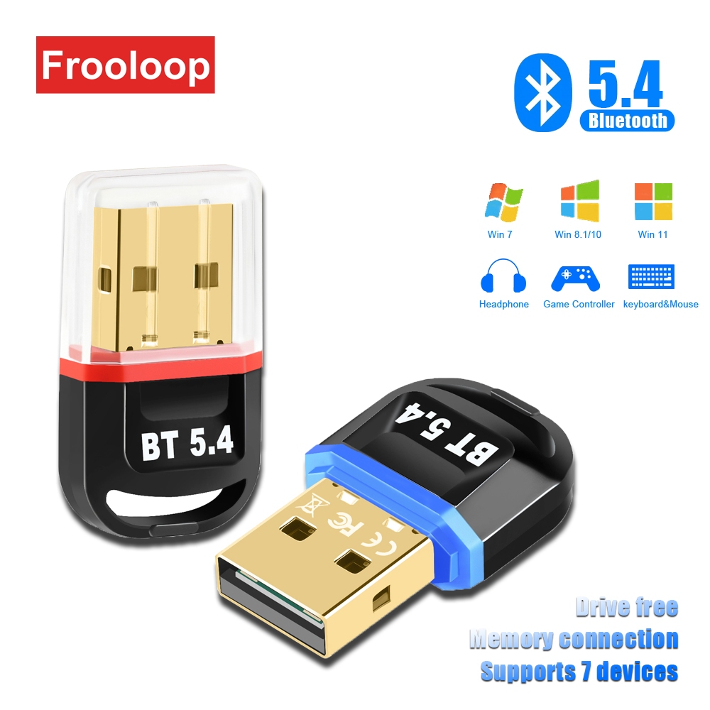 อะแดปเตอร์รับส่งสัญญาณไร้สาย USB บลูทูธ 5.4 สําหรับ PC คีย์บอร์ด เมาส์ เกมแพด ตัวรับสัญญาณเสียง AUX