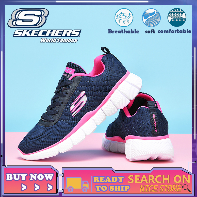 [รองเท้าผ้าใบผู้หญิง] Skechers_ Go-walk รองเท้าผ้าใบ สลิปออน กีฬา รองเท้าส้นแบน Kasut Sukan Wanita Walking Girl (มาพร้อมถุงเท้า) 7EIX