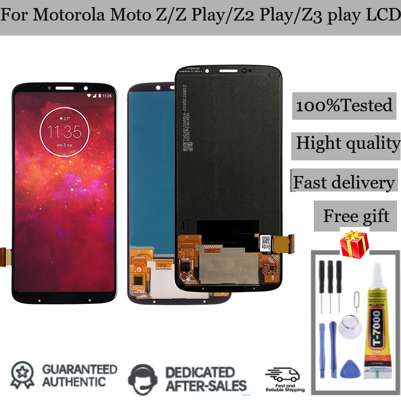 Original สําหรับ Motorola Moto Z/Z play/ Z2 play/Z3 play/Z3 จอแสดงผล LCD Screen Digitizer Assembly R
