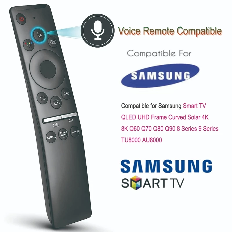 รีโมตคอนโทรล แบบเปลี่ยน สําหรับสมาร์ททีวี Samsung QLED UHD 4K 8K Q60 Q70 Q80 Q90 8 Series 9 Series TU8000 AU8000