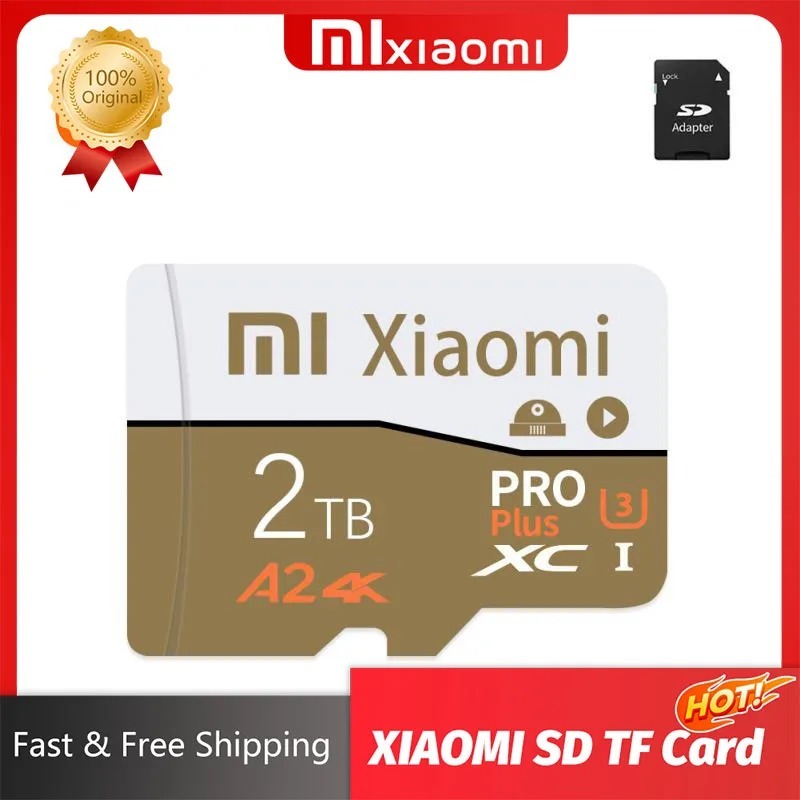 Xiaomi Class 10 UHS-I การ์ดหน่วยความจํา Micro TF SD ความเร็วสูง 2TB 1TB 512GB 256GB 128GB 64GB ขนาดเล็ก สําหรับโทรศัพท์มือถือ
