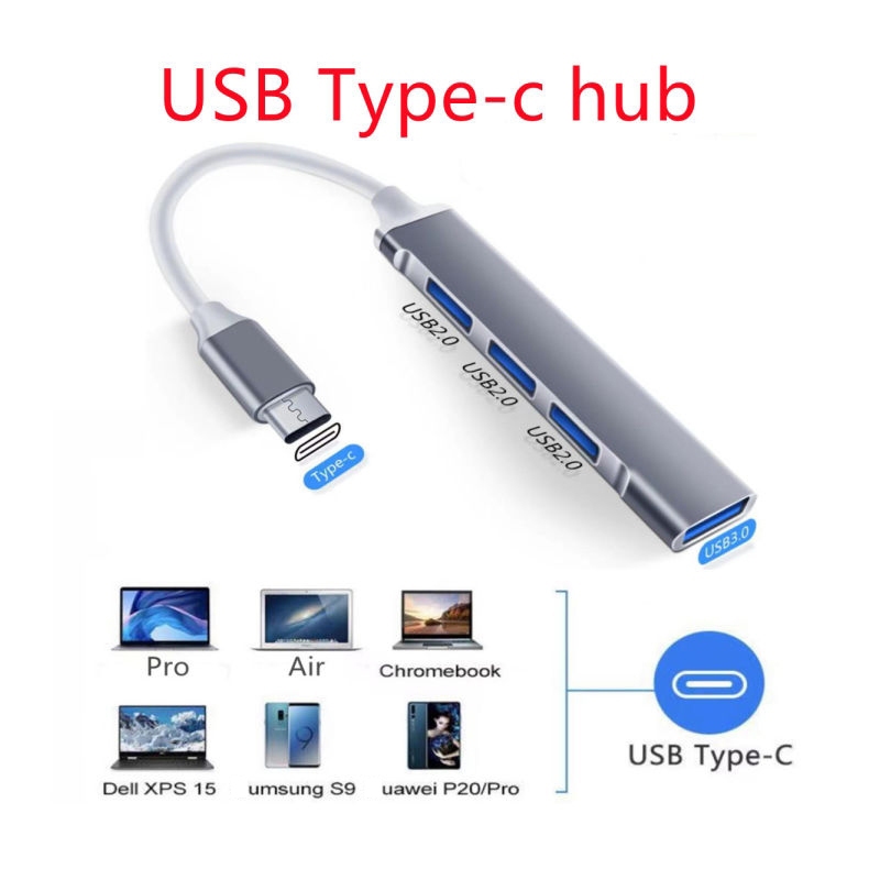 USB HUB 3.0 ความเร็วสูง 4 พอร์ตฮับ Type-C HUB Adapter สำหรับ PC /NOTEBOOK /LABTOP อุปกรณ์เสริมคอมพิวเตอร์